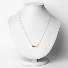 Load image into Gallery viewer, 18k Gold Plated Genuine Garnet Infinity Heart Pendant Necklace