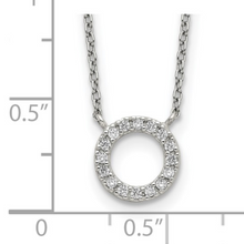 Load image into Gallery viewer, Sterling Silver CZ Circle Necklace