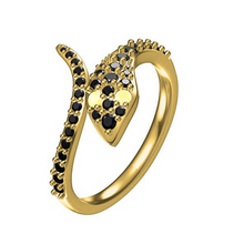 Load image into Gallery viewer, Black Spinel Serpent Snake Ring Fine Color Jewels antique snake ring, best gift for girls, best gift for women, black gemstone ring, black snake ring, black stone ring, Christmas gift, dainty snake ring, gift for her, Gift for Mom, gift for women, gift from daughter, New Year gift, Serpent Ring, Silver Snake Ring, Snake Jewelry, Valentine&#39;s Day gift, wrap ring