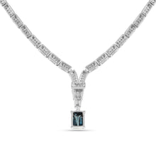 Load image into Gallery viewer, Natural London Blue Topaz Birthstone Necklace