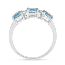 Load image into Gallery viewer, tree stone ring blue, natural topaz ring