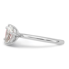 Load image into Gallery viewer, Pink Heart and Pear-shaped White CZ Dual-Stone Ring