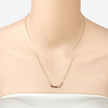 Load image into Gallery viewer, 18k Gold Plated Genuine Garnet Infinity Heart Pendant Necklace