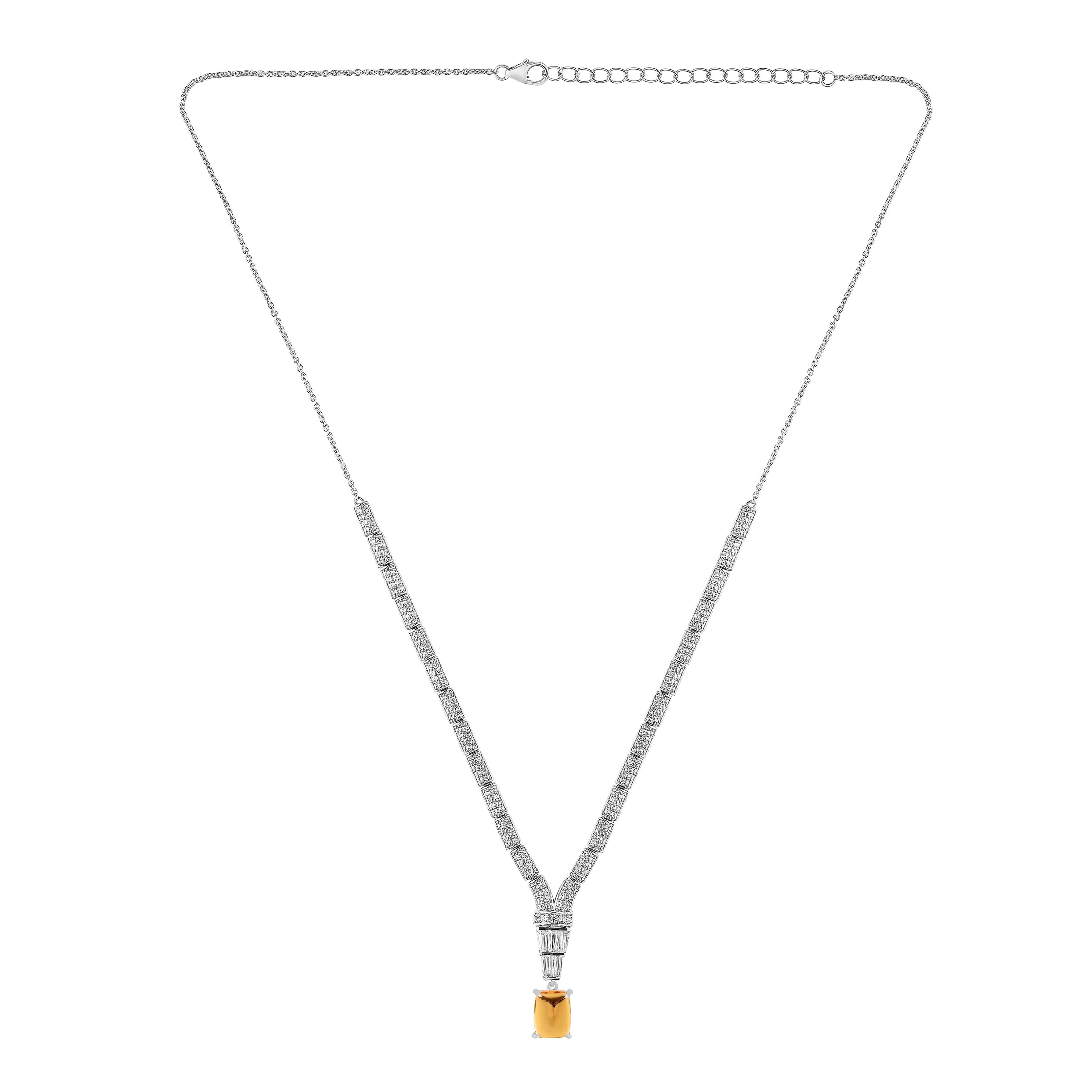 Natural Citrine Art Deco Necklace
