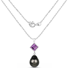 Load image into Gallery viewer, Amethyst Tahitian Cultured Pearl Pendant Necklace
