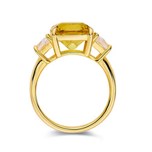 Load image into Gallery viewer, Yellow Sapphire Statement Ring Anniversary Gift For Her - FineColorJewels