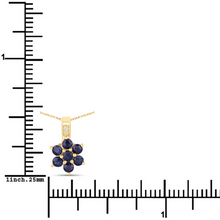 Load image into Gallery viewer, 10K Yellow Gold Sapphire and Diamond Necklace