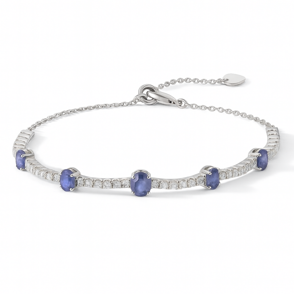Blue Sapphire Adjustable Bracelet