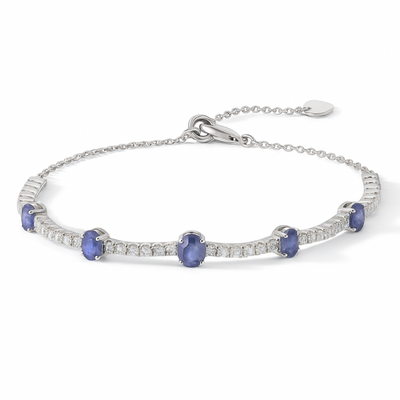 Blue Sapphire Adjustable Bracelet