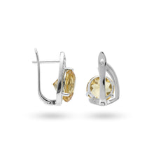 Load image into Gallery viewer, Natural Citrine &amp; White Topaz Sterling Silver Earrings