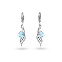 Load image into Gallery viewer, Natural Sky Blue Topaz Earrings Sterling Silver