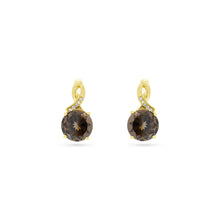 Load image into Gallery viewer, Natural Smoky Quartz Silver Leverback Earrings