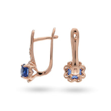 Load image into Gallery viewer, Natural Blue Iolite Sterling Silver Earrings