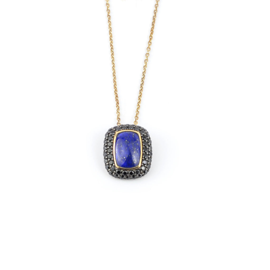 Natural Blue Lapis Lazuli Pendant Necklace