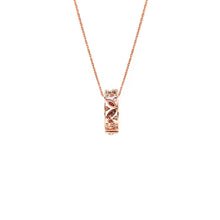 Load image into Gallery viewer, Natural Garnet Vertical Drop Pendant Necklace