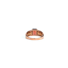 Load image into Gallery viewer, Emerald Cut Garnet and White Topaz Silver Ring