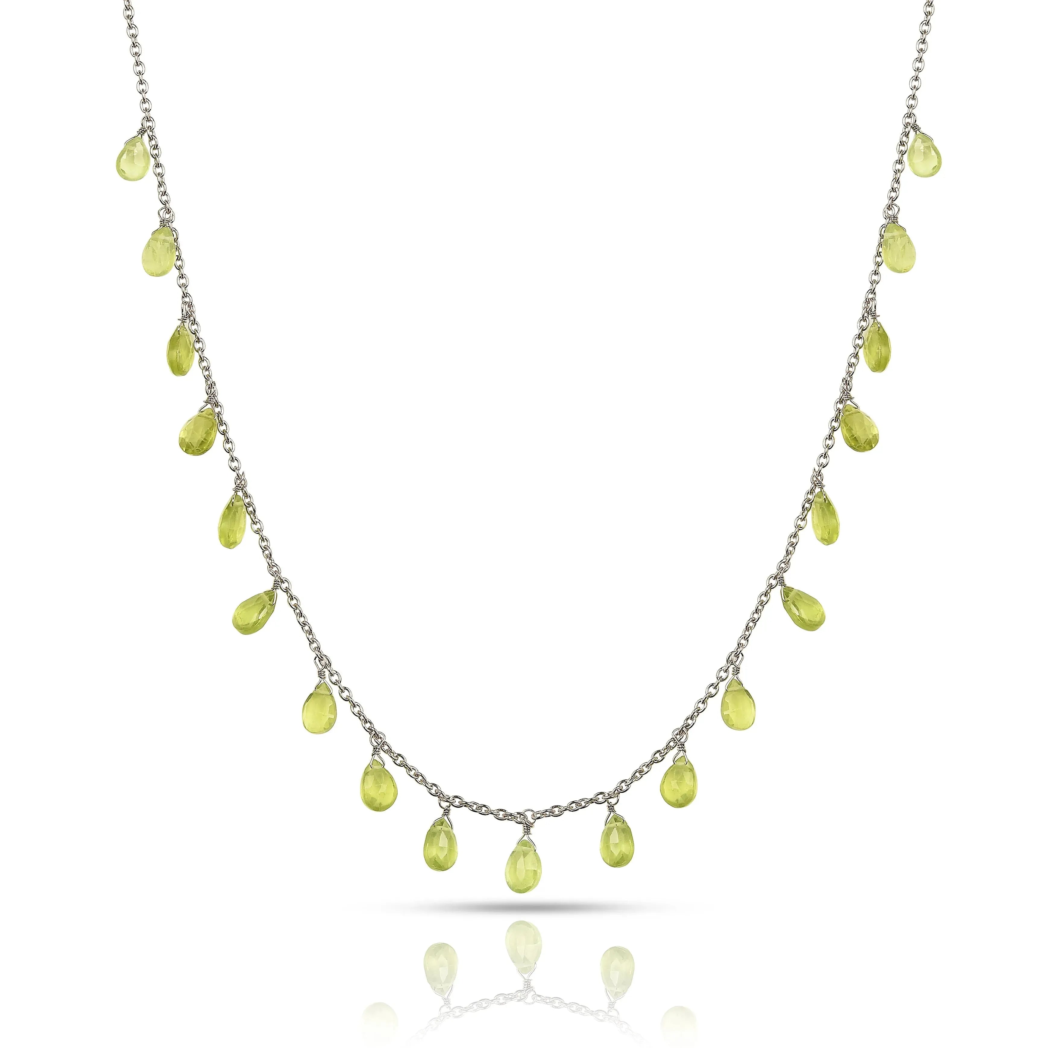 Dainty Layered Peridot Necklace