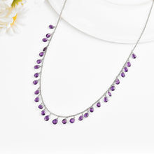 Load image into Gallery viewer, Dainty Amethyst Layer Necklace