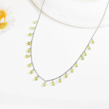 Load image into Gallery viewer, Dainty Layered Peridot Necklace