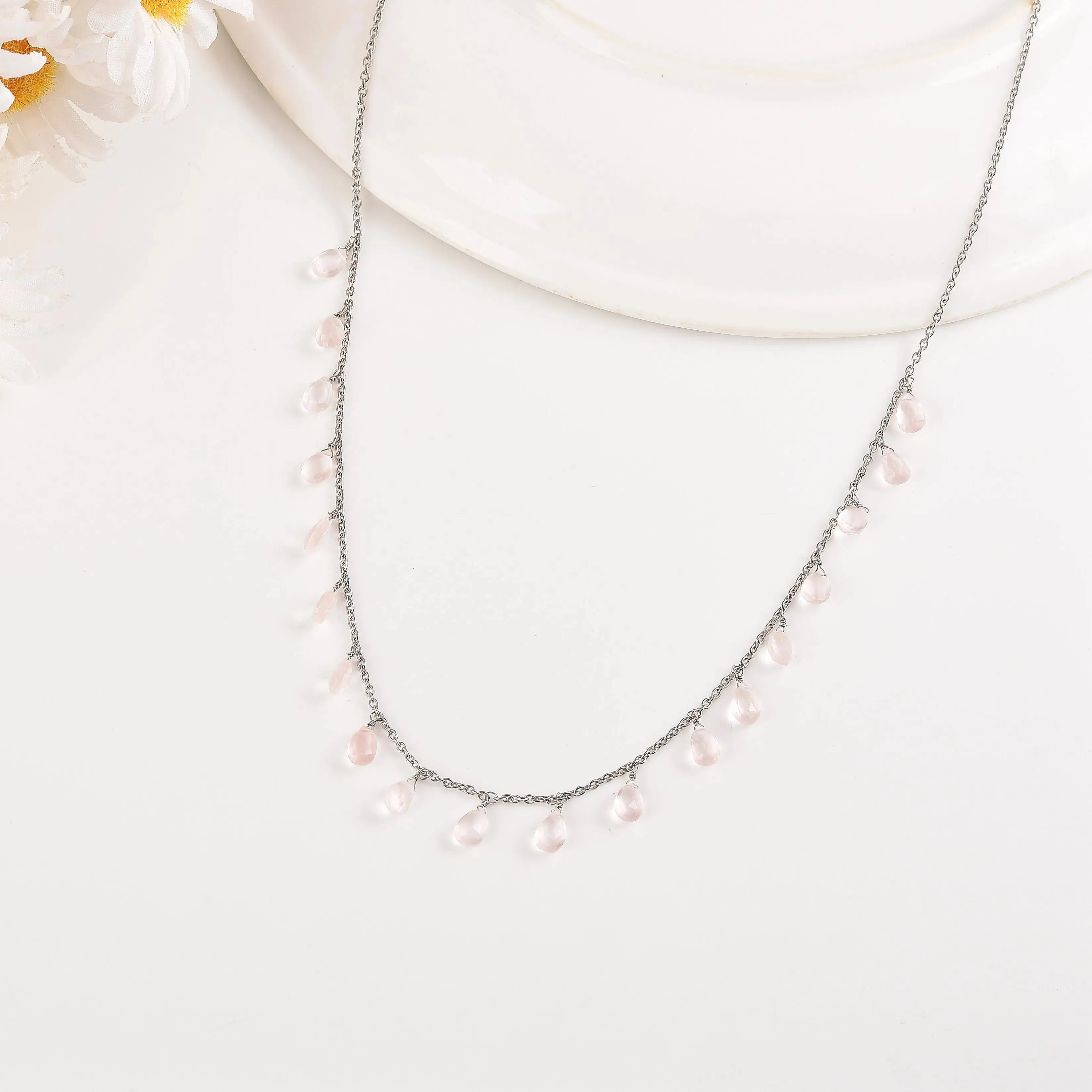 Rose Quartz Layer Necklace