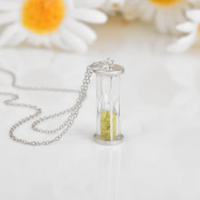 Load image into Gallery viewer, Natural Peridot Hourglass Pendant Necklace