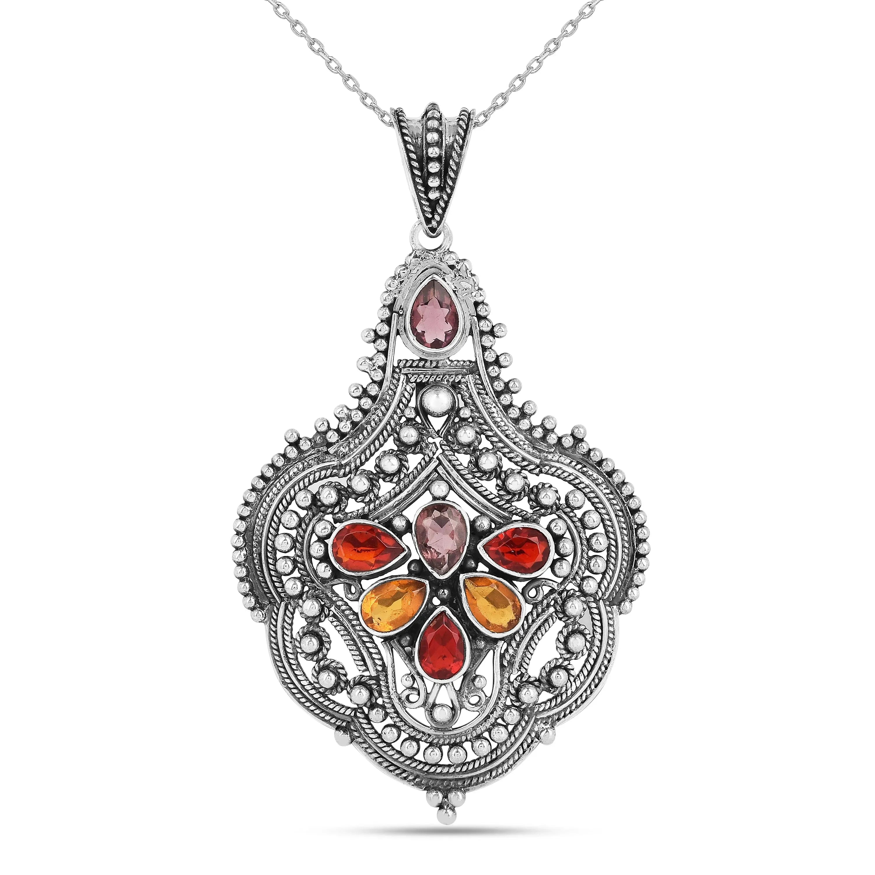 Boho Pendant Oxidised Necklace FineColorJewels 925 Sterling Silver, boho necklace, boho pendant, gemstone pendant, gemstone Pendant necklace, gemstone pendant.Celestial Jewelry, necklaces, pendant, pendant necklace, silver necklace, silver pendant, sterling silver, unique necklace, unique pendant