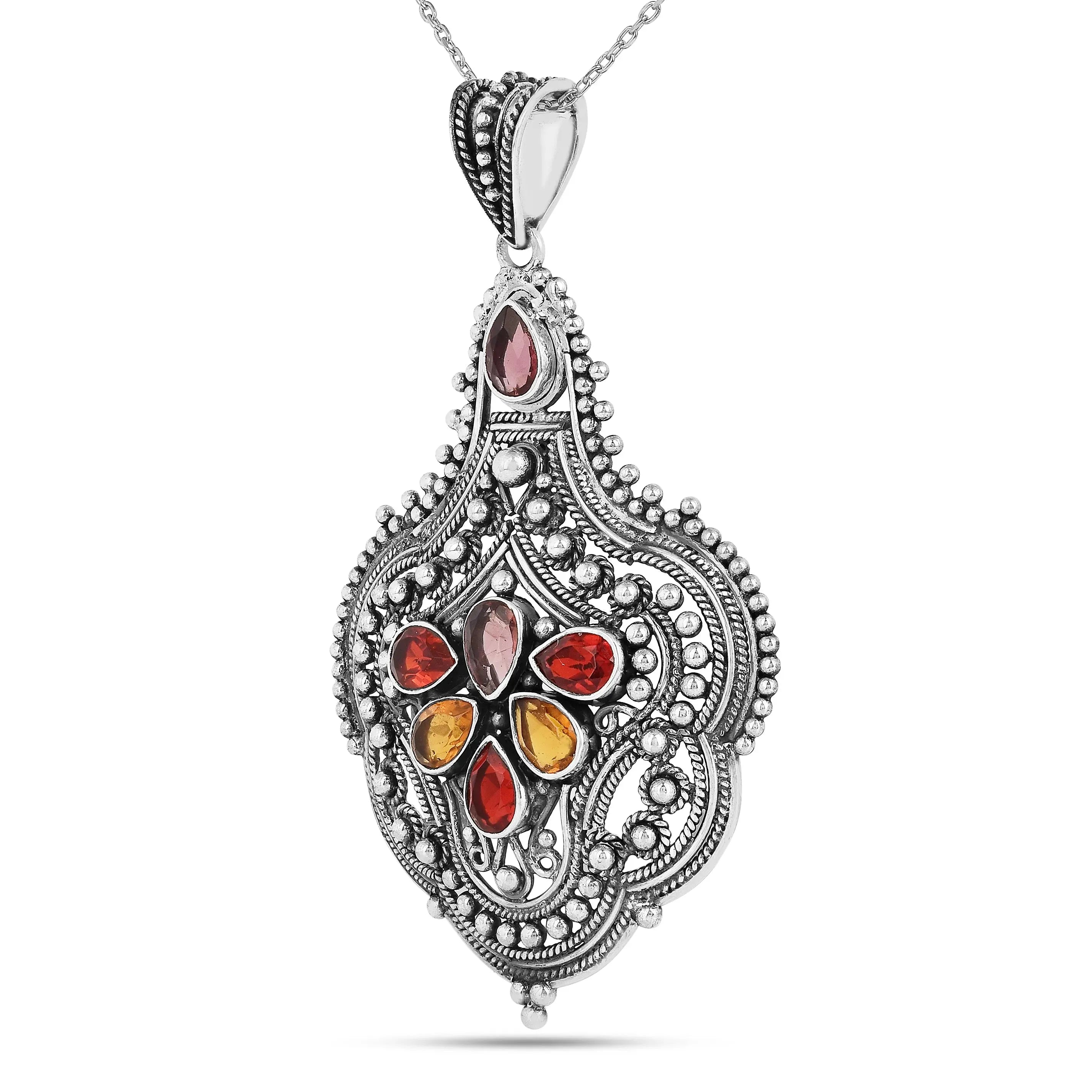 Boho Pendant Oxidised Necklace FineColorJewels 925 Sterling Silver, boho necklace, boho pendant, gemstone pendant, gemstone Pendant necklace, gemstone pendant.Celestial Jewelry, necklaces, pendant, pendant necklace, silver necklace, silver pendant, sterling silver, unique necklace, unique pendant