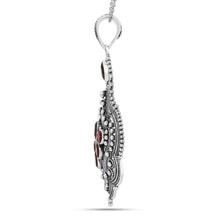 Load image into Gallery viewer, Boho Pendant Oxidised Necklace FineColorJewels 925 Sterling Silver, boho necklace, boho pendant, gemstone pendant, gemstone Pendant necklace, gemstone pendant.Celestial Jewelry, necklaces, pendant, pendant necklace, silver necklace, silver pendant, sterling silver, unique necklace, unique pendant