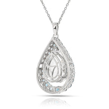 Load image into Gallery viewer, Natural White Topaz Teardrop Blue Topaz Necklace