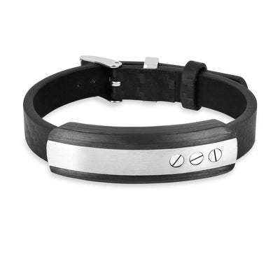 Men Leather Bar Bracelet