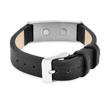 Load image into Gallery viewer, Genuine Black Leather Mens Bracelet