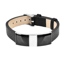 Load image into Gallery viewer, Real Black Leather Fashion Bracelet