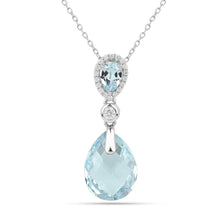 Load image into Gallery viewer, Natural Sky Blue Topaz Necklace Women