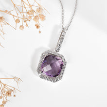 Load image into Gallery viewer, Natural Briolette Cut Pink Amethyst Necklace