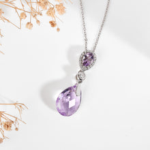 Load image into Gallery viewer, Natural Pink Amethyst Teardrop Necklace