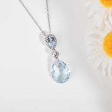 Load image into Gallery viewer, Natural Sky Blue Topaz Necklace Women