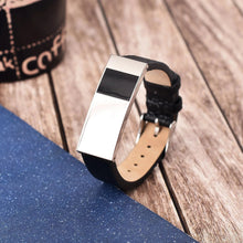 Load image into Gallery viewer, Genuine Black Leather Mens Bracelet