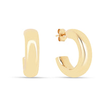 Load image into Gallery viewer, 18K Gold Vermeil  Open Hoop Earrings