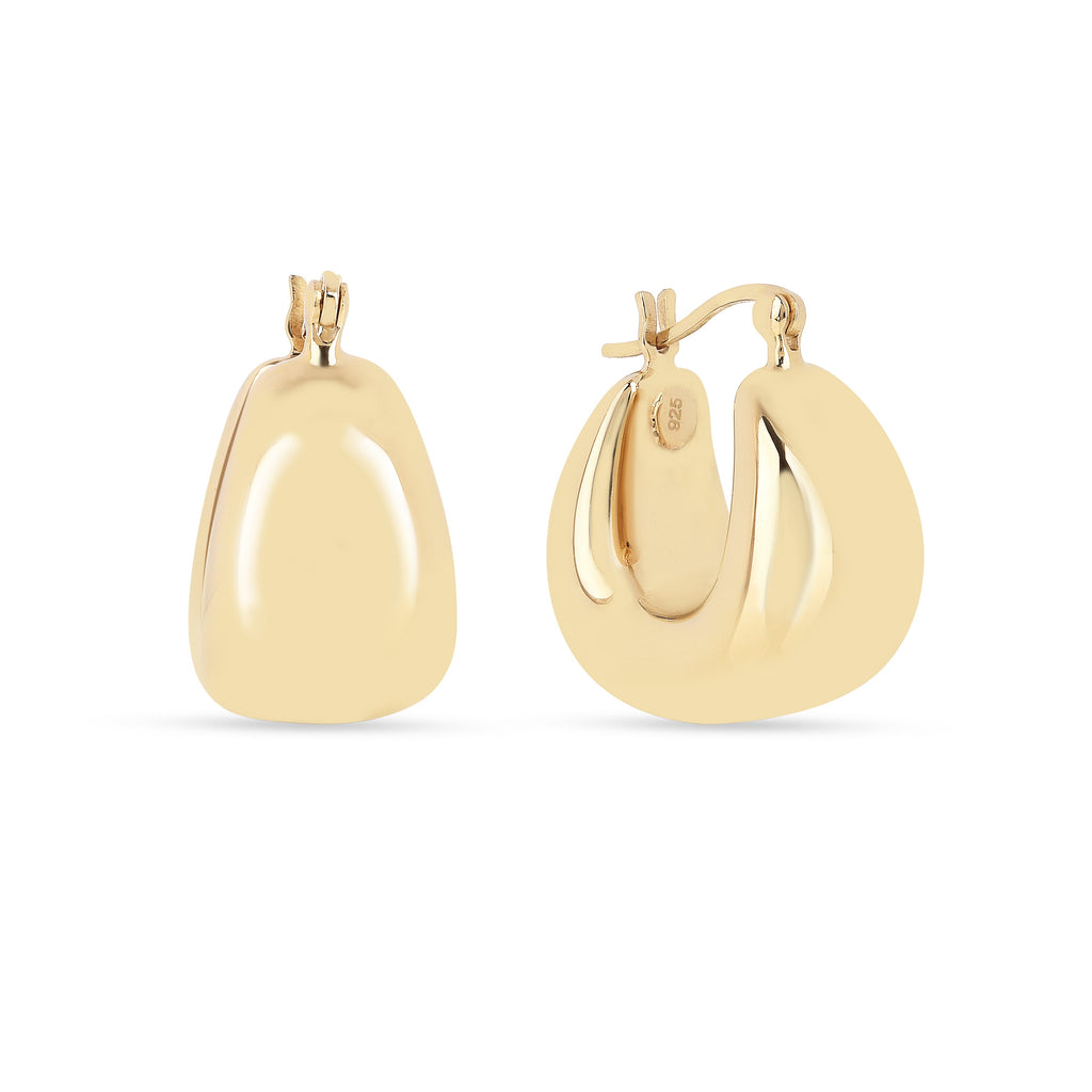 18K Gold Vermeil Huggie Hoops Earrings