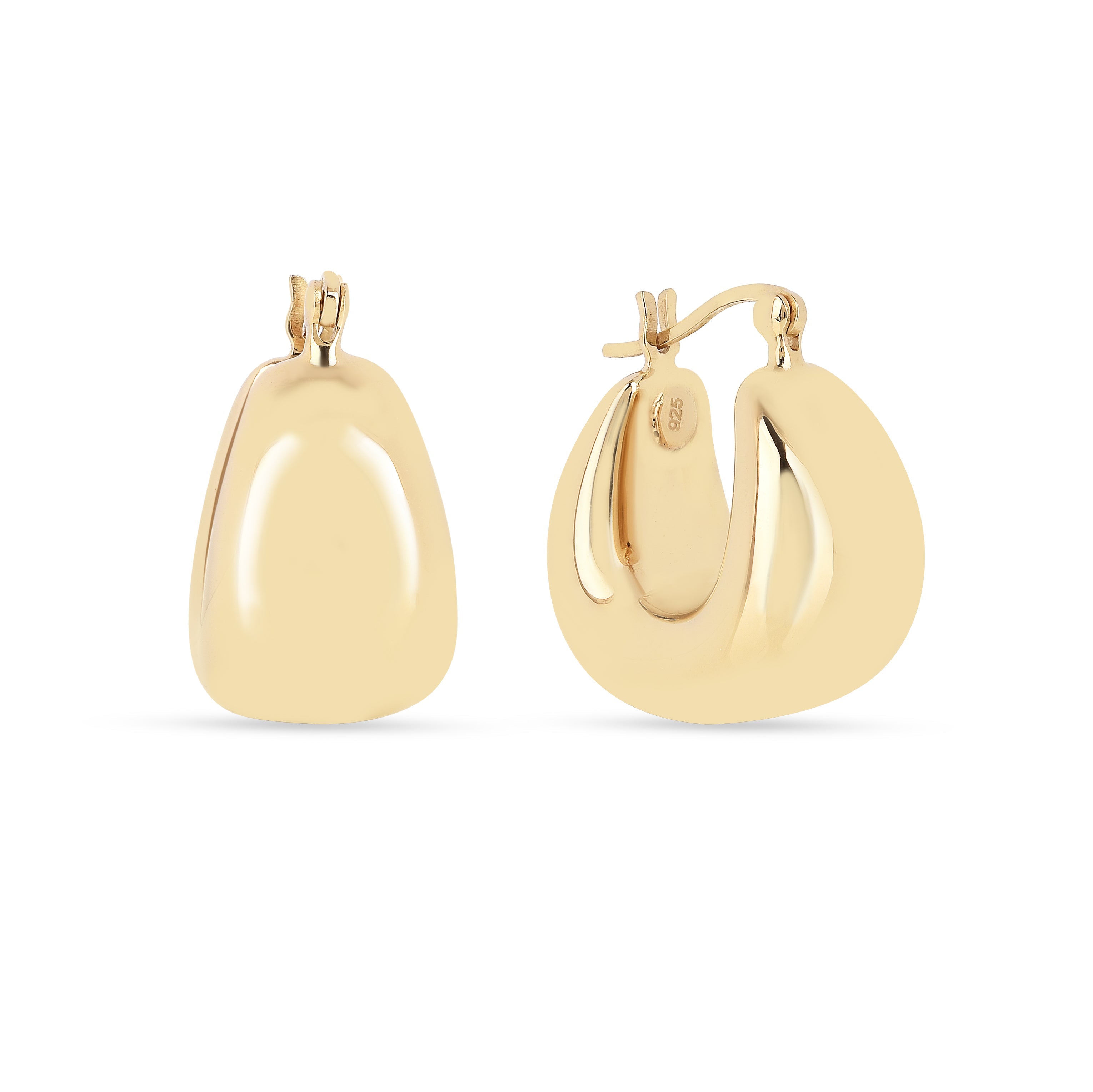 18K Gold Vermeil Huggie Hoops Earrings