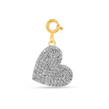 Load image into Gallery viewer, cluster diamond heart charm pendant