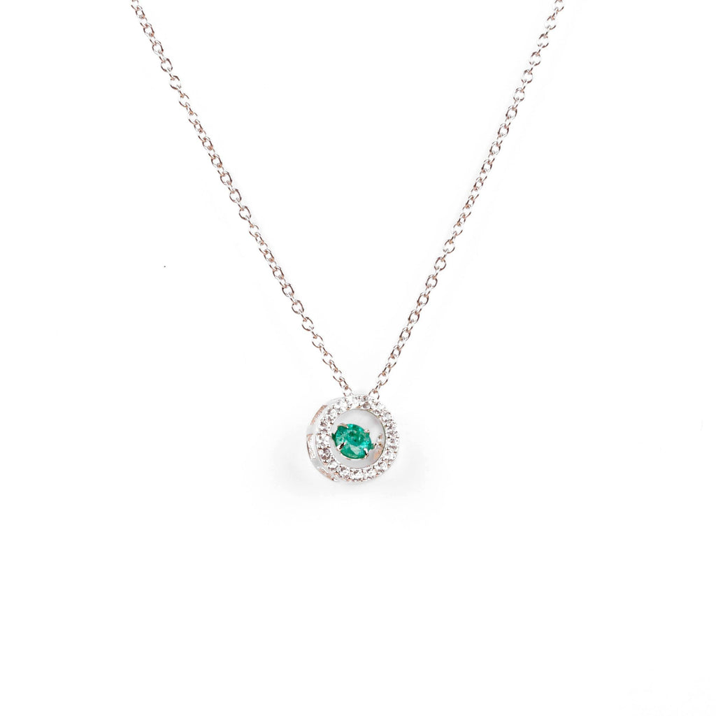 Emerald Dancing Necklace - FineColorJewels