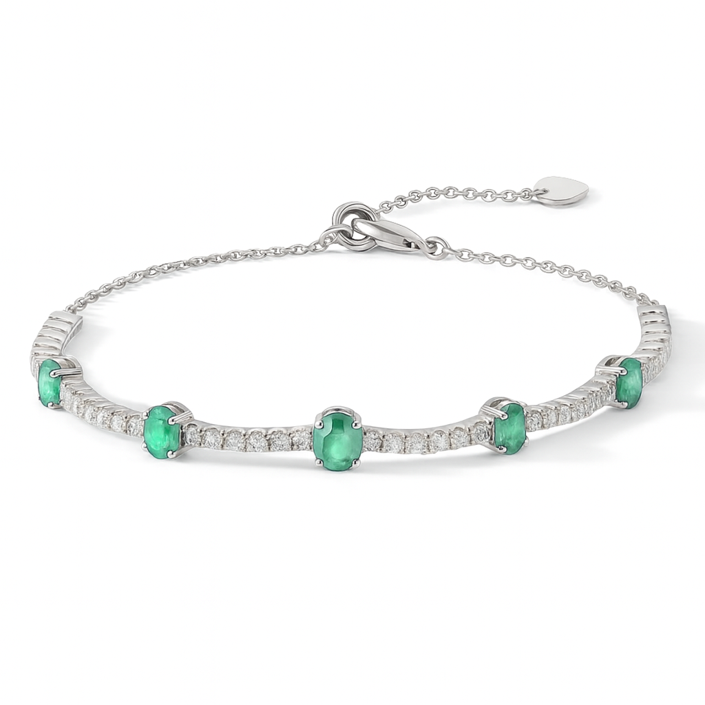 Emerald Adjustable Bracelet
