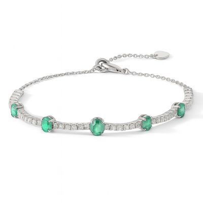 Emerald Adjustable Bracelet