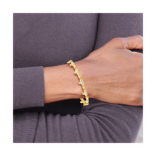Load image into Gallery viewer, 14K Gold Diamond-cut Claddagh Link Bracelet Fine Color Jewels claddagh bangle, claddagh bracelet, claddagh bracelet gold, claddagh christening bracelets, irish claddagh bracelet, QG
