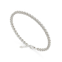 Load image into Gallery viewer, 	 Tennis Moissanite Bracelet White Rhodium Plated Sterling Silver Adjustable Chain White Jewlery For Teen Work Wear Bracelet Best Gift For Her - FineColorJewels