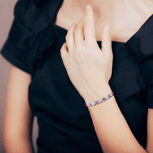 Load image into Gallery viewer, model wearing bracelet, woman wearing jewelry photo, photo of women wearing bracelet, gift for her, gift for mom