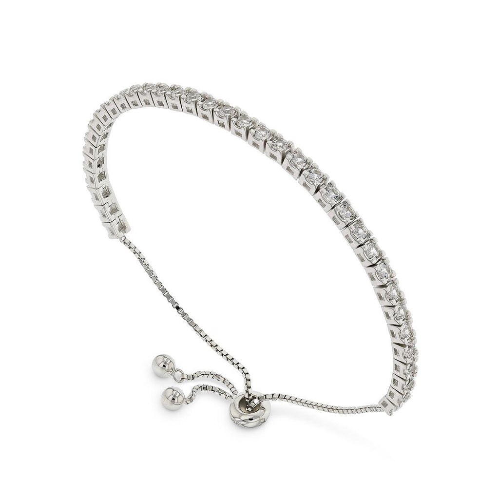 White Sapphire Tennis Bracelet - FineColorJewels