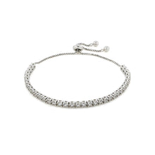 Load image into Gallery viewer, White Sapphire Tennis Bracelet - FineColorJewels