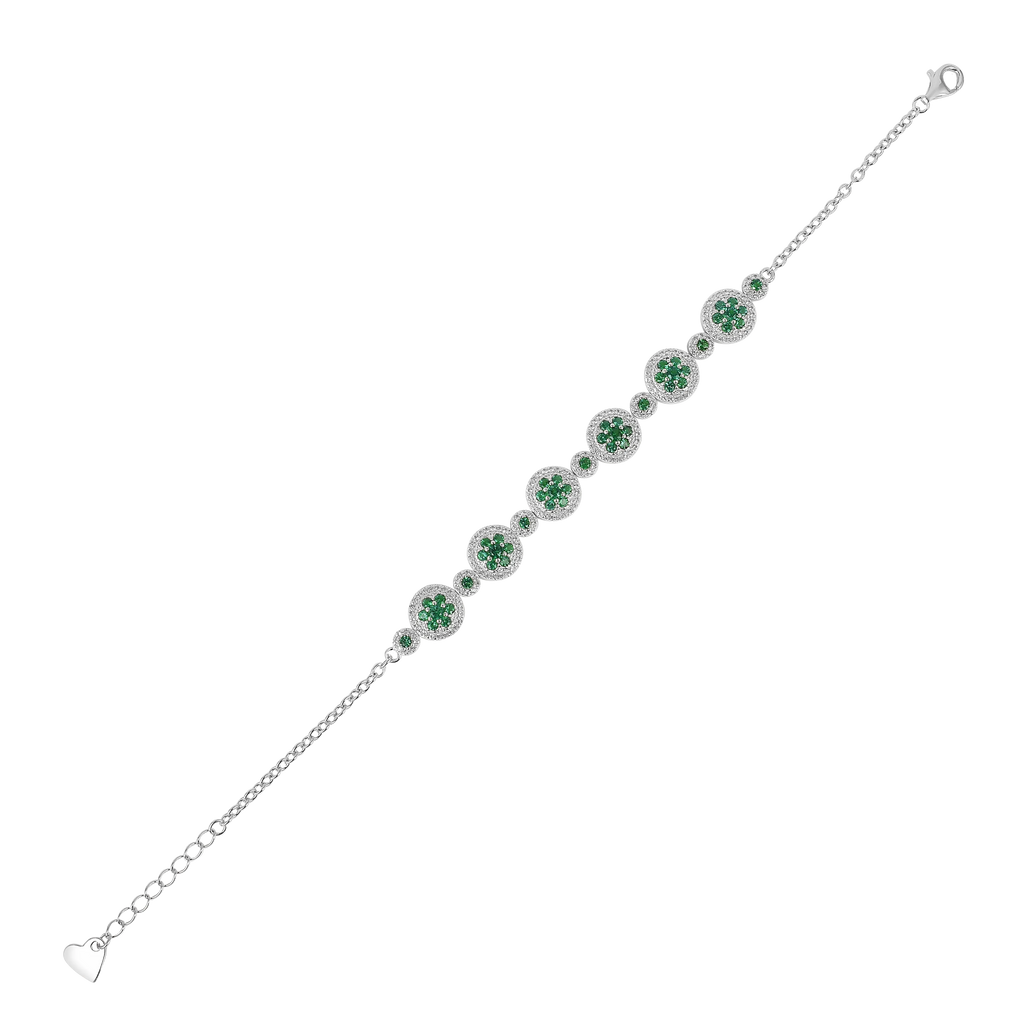 Lab Grown Emerald White Halo Bracelet FineColorJewels best gift for girls, best gift for women, Bracelet Gift For Her, Bridesmaid Gift 925 Sterling Silver, Christmas gift, Created emerald bracelet, gift for her, Gift for Mom, gift for women, gift from daughter, gift ideas for her, gifts for her, green gemstone bracelet, Mother's Day Gift, New Year gift, tennis bracelet., Valentine's Day gift, Wedding Bridal Bracelet